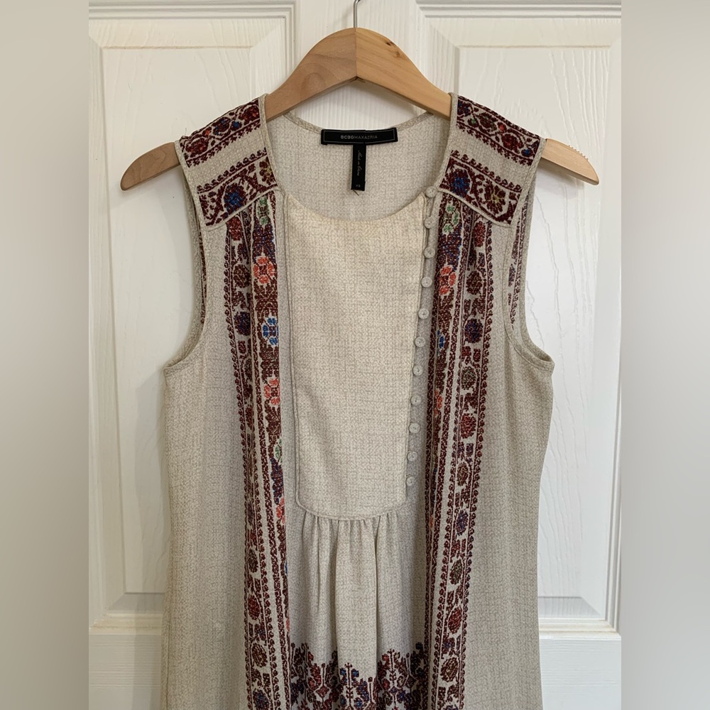 BCBG MaxAzria | Printed Ruffle Summer Dress - Picture 2 of 13
